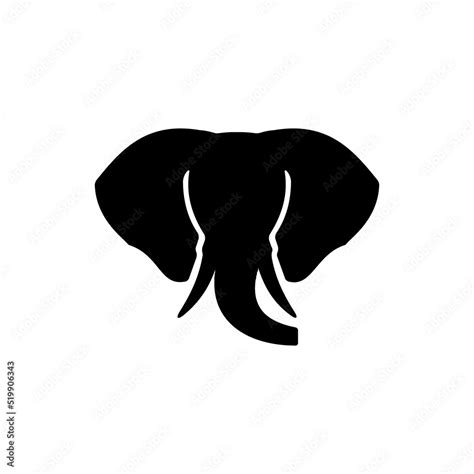 Elephant Head Silhouette Vector Logo For The Best Elephant Head Icon