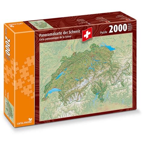 Teile Puzzle Panoramakarte Der Schweiz Qualit Tspuzzle