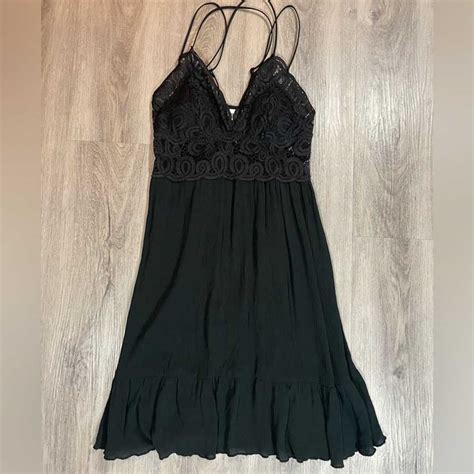 Pink Victorias Secret Crochet Black Slip In Midi Dre Gem