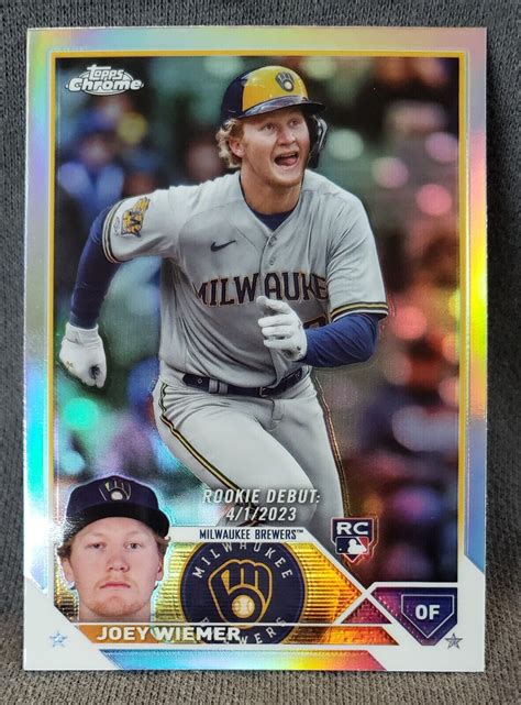 Topps Chrome Update Joey Wiemer Rookie Debut Refractor Ebay