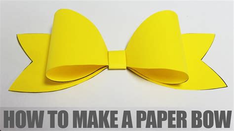 How To Make A Paper Bow Ribbon Diy Paper Bow Youtube