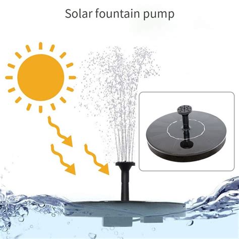 Mini Solar Powered Fountain Garden Pool Pond Solar Panel Floating