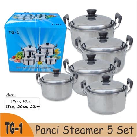 Cod Panci Set In Steamer Kukusan Langseng America High Pots