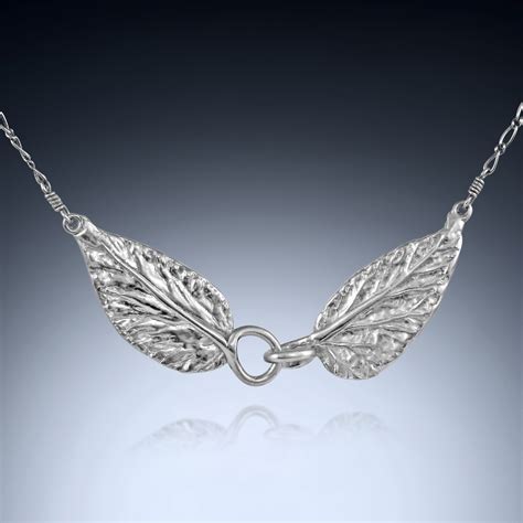 Angel Wing Necklace In Sterling Silver Or Copper And Gold Filled