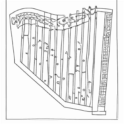 Imagina A Diversão Desenho De Harpa Para Colorir