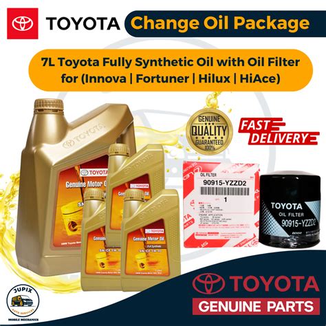 Toyota Fully Synthetic Engine Oil 5W 40 7 Liters Oil Filter Oil