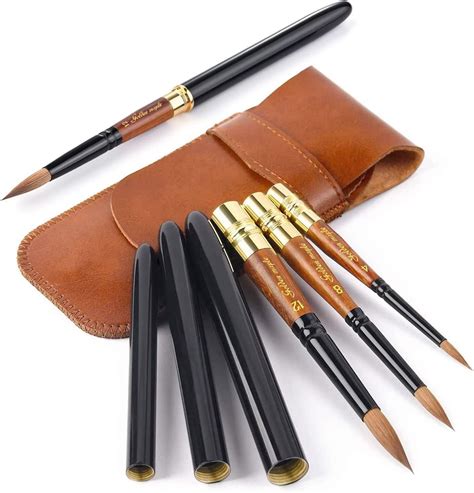 Kolinsky Travel Watercolor Brushes Premium Kolinsky Sable Watercolor