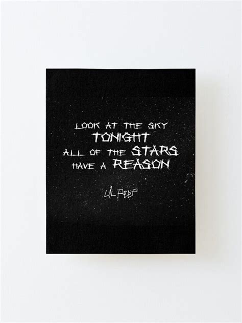 Lil Peep Star Shopping Lyrics Starry Background Mounted Print by shoxio ...