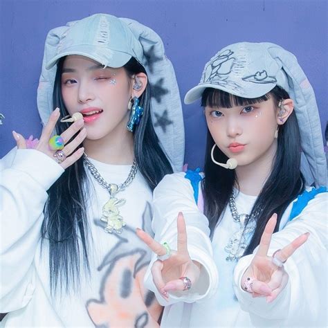 Minji And Haerin Kpop Profiles Bunny Hat Extended Play I Icon