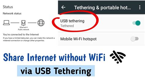 Internet Sharing Via USB Tethering Without WI FI YouTube