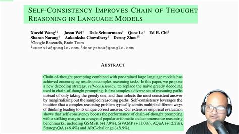 Self Consistency Improves Chain Of Thought Reasoning In Language Models