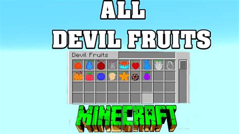 All One Piece Devil Fruits In Minecraft True Prime Piece Mod