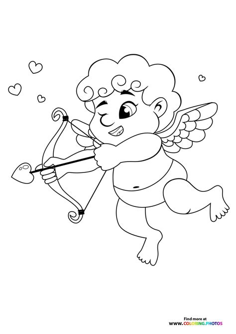 Valentines Cupid Coloring Pages For Kids Free And Easy Printables