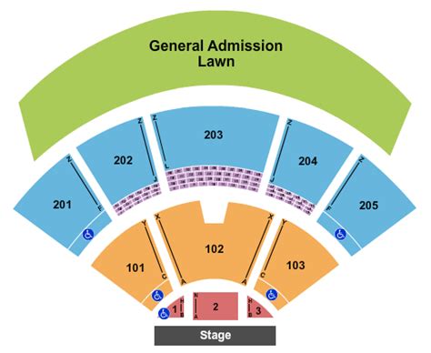 Virginia Beach Amphitheater Detailed Seating Chart | Elcho Table