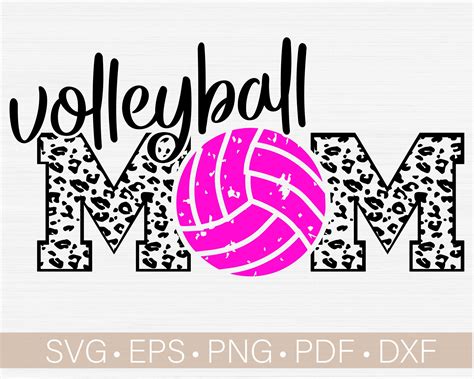 Volleyball Mom Svg Distressed Volleyball Svg Silhouette For Etsy