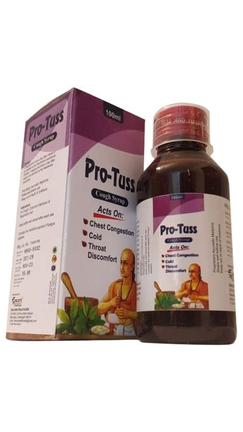 Pro Tuss Ayurvedic Cough Syrup Packaging Type Bottle Packaging Size