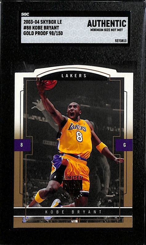 Lot Detail 4 Kobe Bryant Numbered Insert Cards 2003 Skybox LE