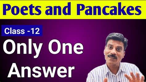 Poets And Pancakes Class In Hindi Flamingo Question Answer Poets