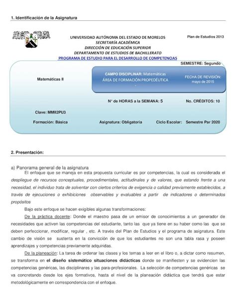 Pdf Universidad Aut Noma Del Estado De Morelos Plan Semestre