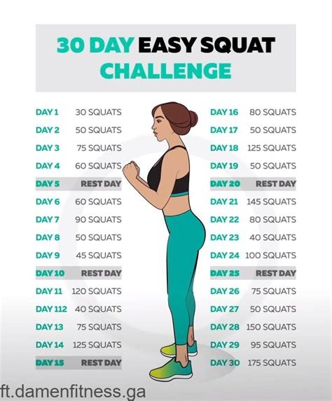 Printable Squat Challenge