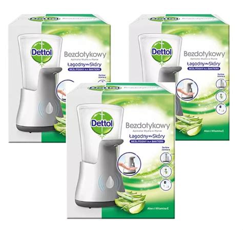 Lot De Dettol No Touch Kit Distributeur Automatique Effet Inox