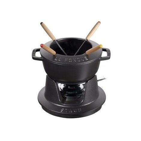 Juego De Fondue Gourmet Cm Negro En Hierro Fundido