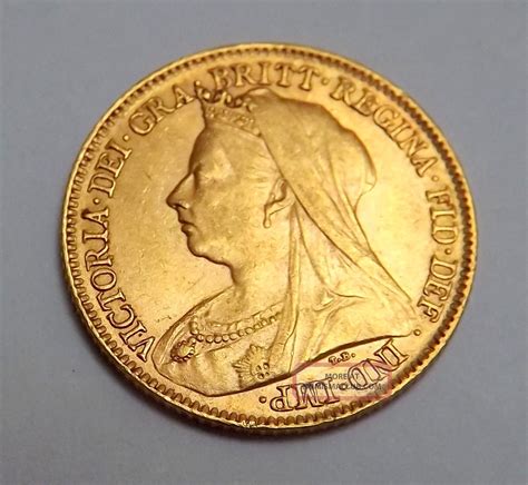 1896 Queen Victoria Half Gold Sovereign Collectable Antique Bullion Coin