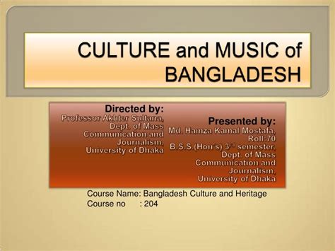 Culture and music of bangladesh