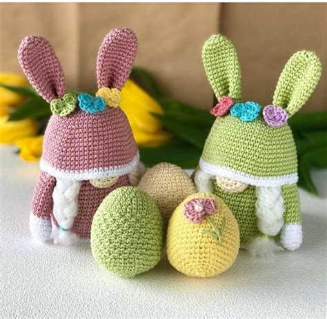 Pin By Paqui On Gnomos Easter Crochet Crochet Easter Decorations