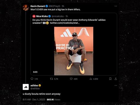 Adidas Slams Dusty Kevin Durant For Anthony Edwards Shoe Diss