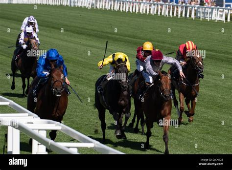 Ascot, Berkshire, UK. 14th June, 2022. Horse Coroebus (Number 6, Blue ...