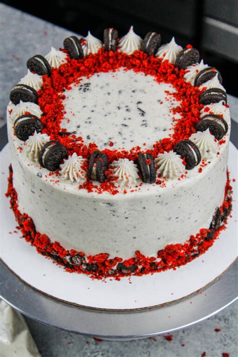 Red Velvet Oreo Cake Recipe with Oreo Cream Cheese Frosting