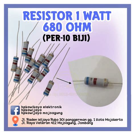 Jual 10PCS RESISTOR 1 WATT 680 OHM 1watt 680ohm R 1 Watt 680 Ohm Di