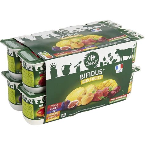 Yaourt Aux Fruits Bifidus Carrefour Classic Les Pots De G