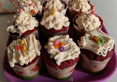 Resep Red Velvet Cupcake Oleh Mama Zaza Ziva Cookpad