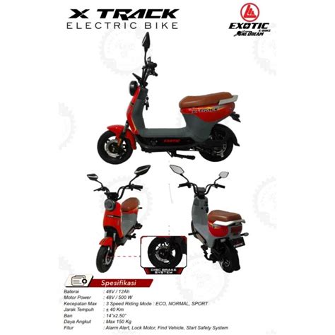 Jual Sepeda Listrik Exotic X Track 500 Watt Shopee Indonesia