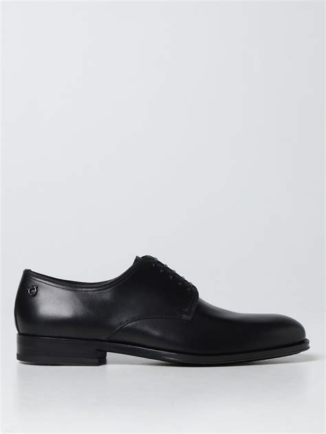 Salvatore Ferragamo Pershore Leather Derby Shoes Black Salvatore