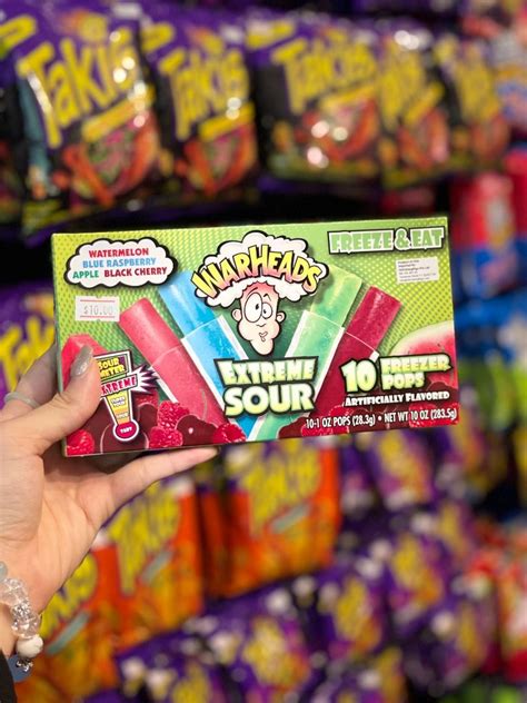 Warheads Extreme Sour 10 Freezer Pops Food Drinks Other Food