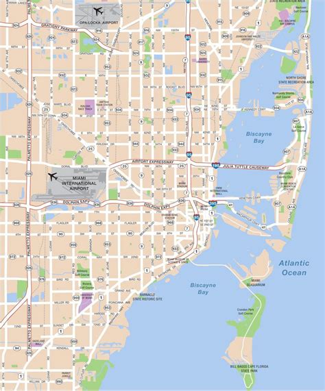 Printable Miami Map