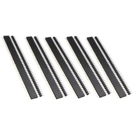 Jual 5 Pair 40 Pin 254mm Male Female Sil Socket Row Strip Pcb