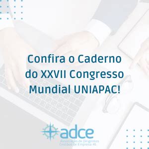 Confira O Caderno Do Xxvii Congresso Mundial Uniapac Adce