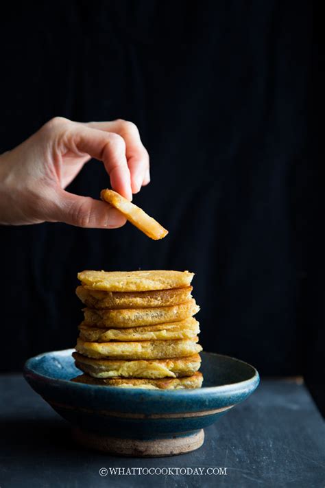 Pan Fried Nian Gao With Egg What To Cook Today