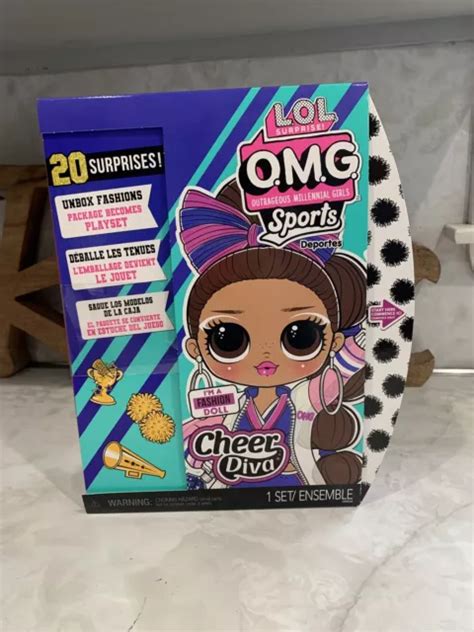 LOL SURPRISE OMG SPORTS Cheer Diva Doll With 20 Surprises New In Box