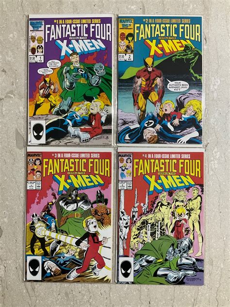 Assorted Marvel Fantastic Four Vs X Men Vintage Comics Hobbies Toys