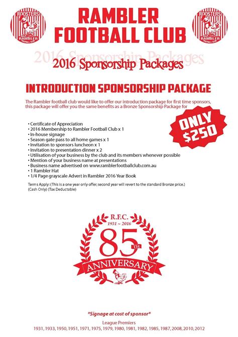 Sponsorship Packages Rambler Football Club Sportstg