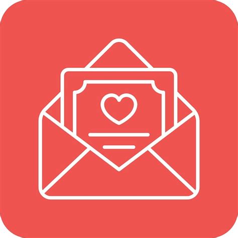 Un letrero rojo y blanco que dice correo con un corazón en él Vector