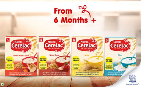 Nestle CERELAC Fortified Baby Cereal With Milk Wheat Apple Carrot From