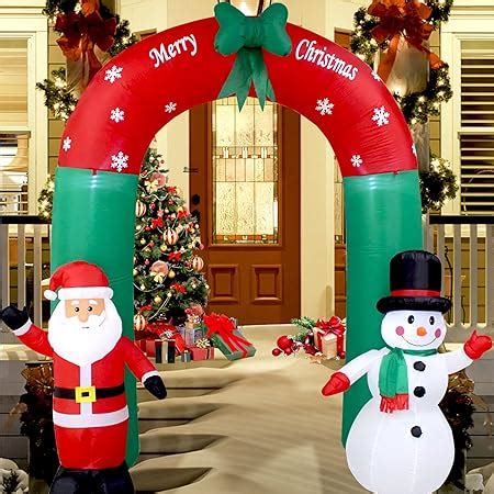 Arco Inflable De Navidad Arco De Pap Noel Iluminado De Pies De Alto