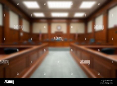 Beautiful blurred background of an empty courtroom Stock Photo - Alamy