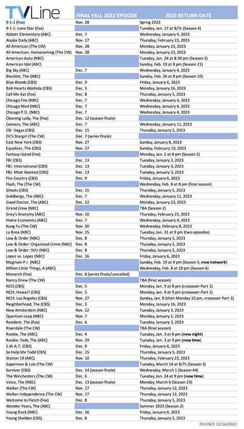 Abc 2023 Fall Schedule - Winter 2023